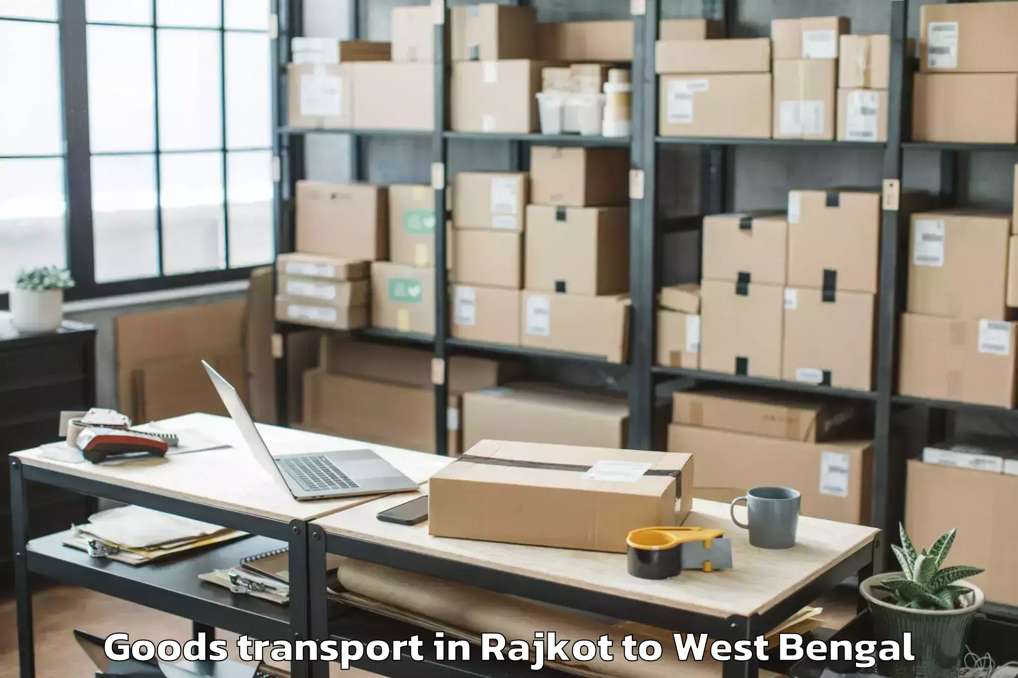 Hassle-Free Rajkot to Presidency University Kolkata Goods Transport